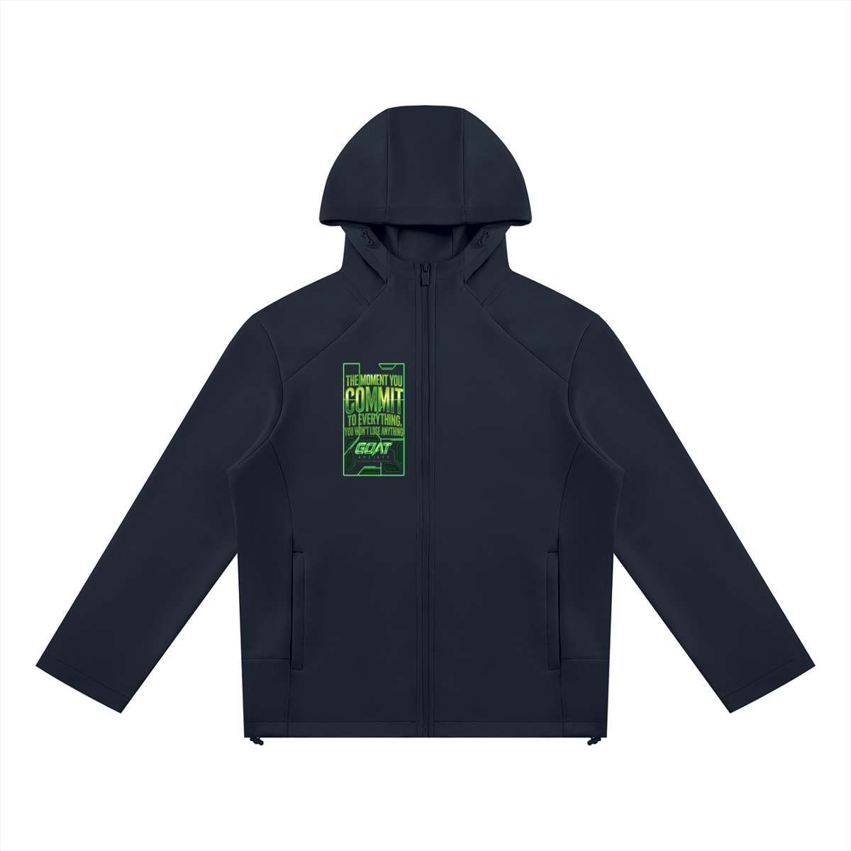 GOAT SOCIETY LASER FOCUSED 380 GSM PANELED FULL ZIP HOODIE | UNISEX PREMIUM