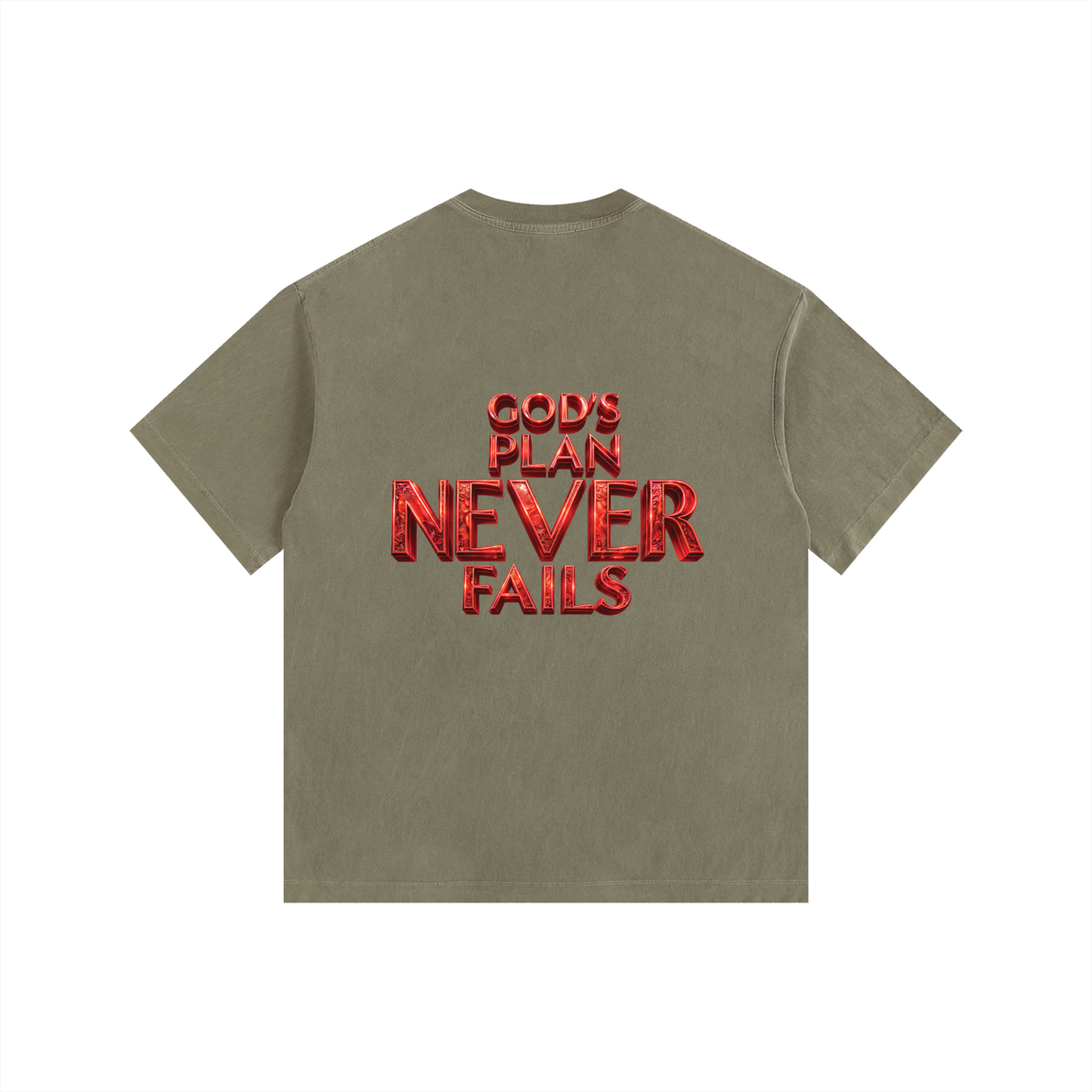 I DON’T NEED A PLAN B LARGER THAN LIFE VINTAGE WASHED OVERSIZED T-SHIRT | 260 GSM COTTON