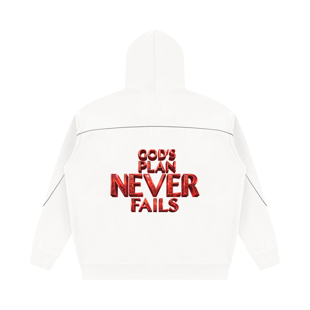 I Don’t Need a Plan B Oversized Piping Fleece Hoodie