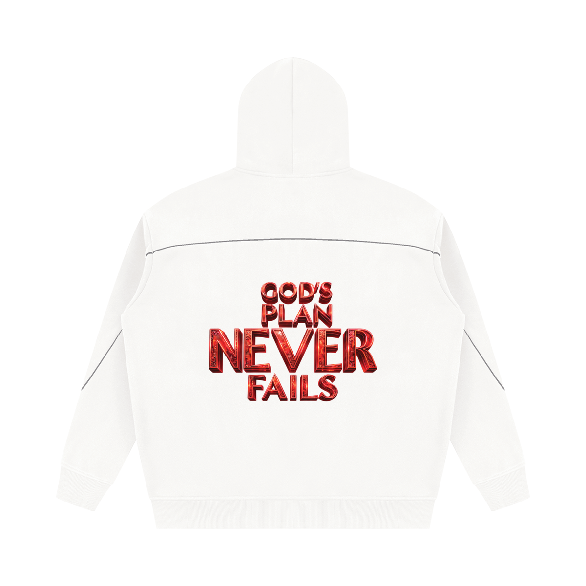 I Don’t Need a Plan B Oversized Piping Fleece Hoodie