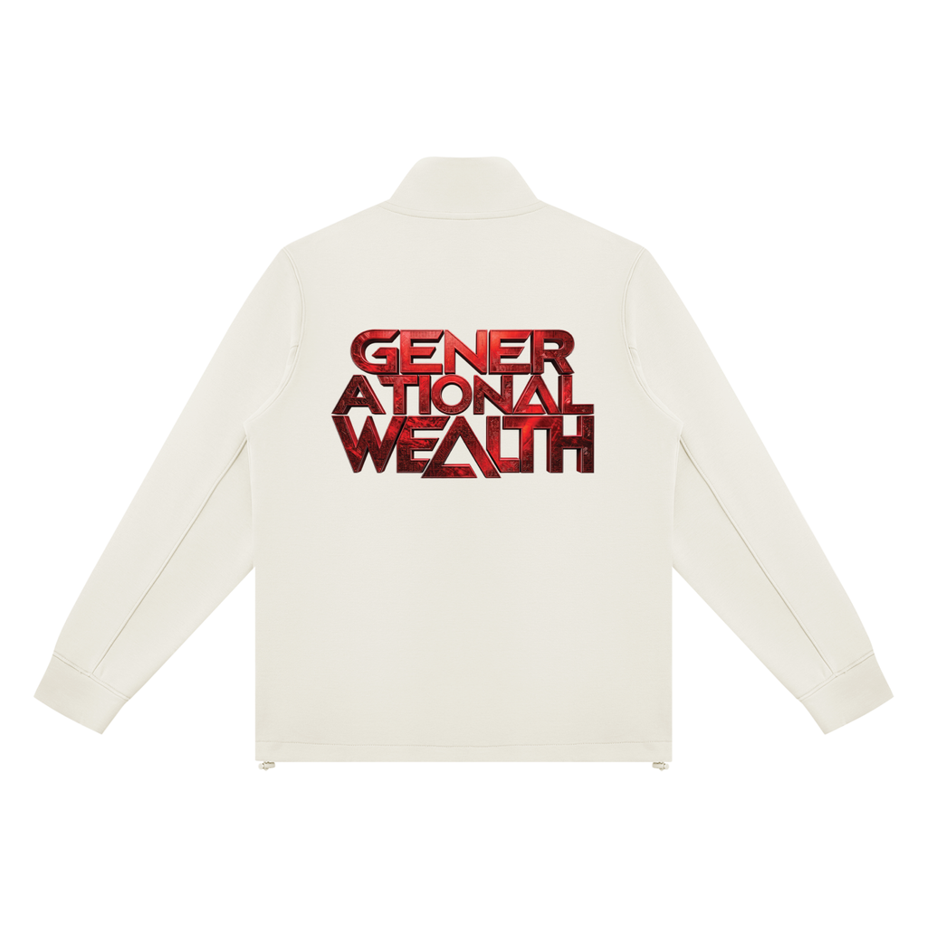 GOAT SOCIETY GENERATIONAL WEALTH 380 GSM STAND COLLAR TRACK JACKET |