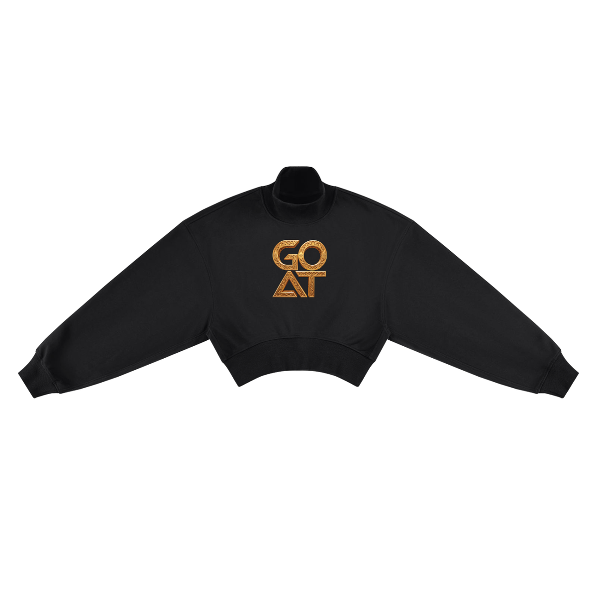 GOAT SOCIETY Netflix and Chill Women’s Cropped Mock Neck Sweatshirt