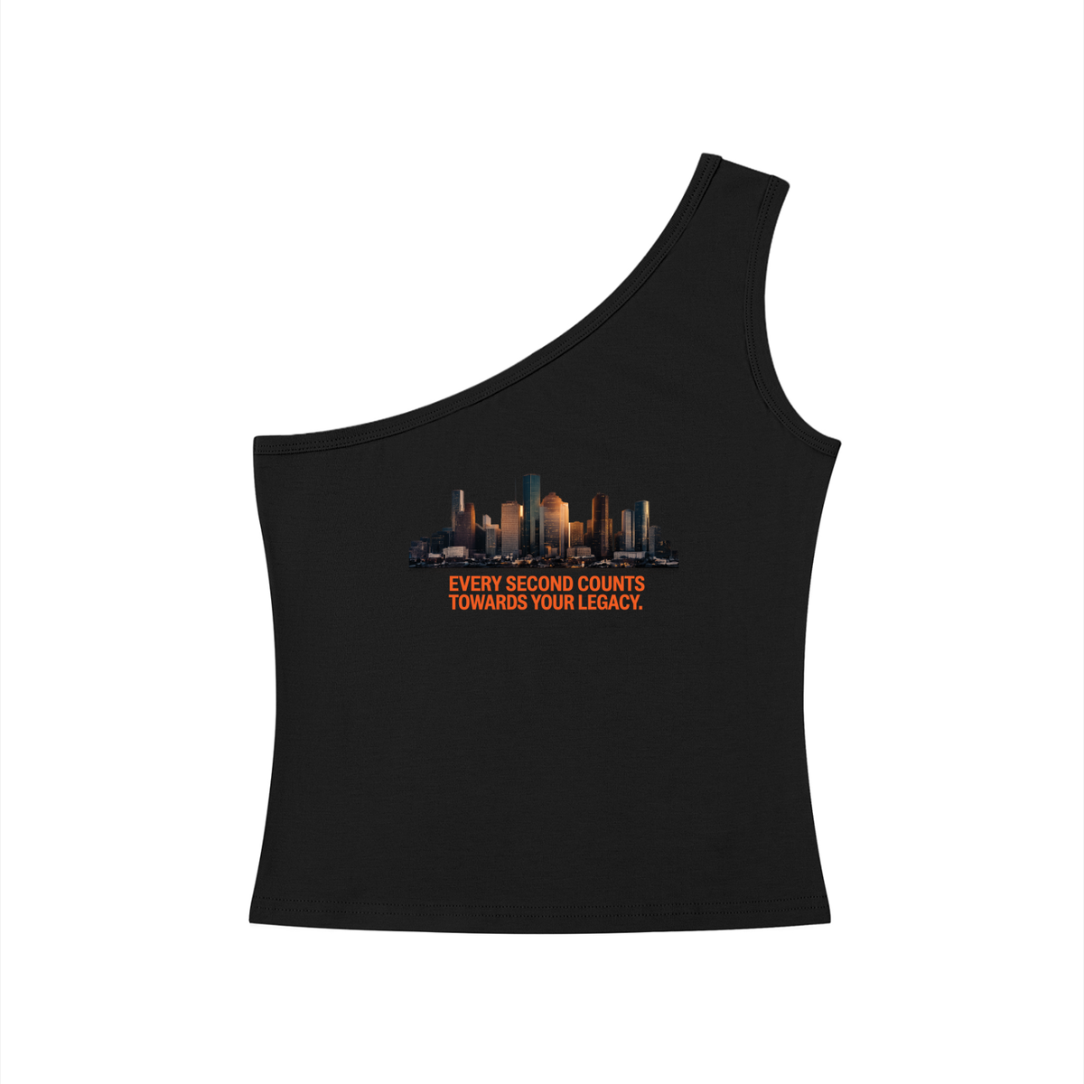 TRU LEGACY | CREATE YOUR LEGACY WOMEN’S ONE-SHOULDER CROP TANK TOP