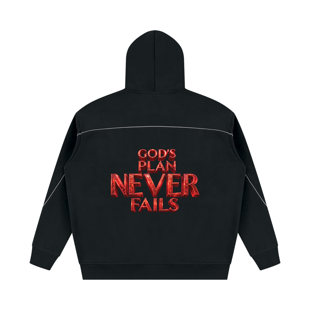 I Don’t Need a Plan B Oversized Piping Fleece Hoodie