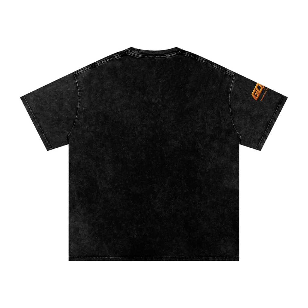 GOAT SOCIETY Championship DNA Snow Washed Oversized Cotton T-Shirt