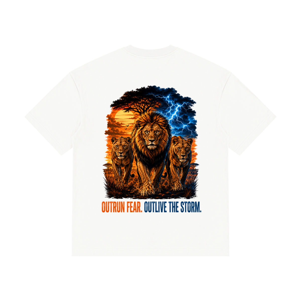 GOAT SOCIETY LIONHEART UNISEX DROP SHOULDER COTTON TEE