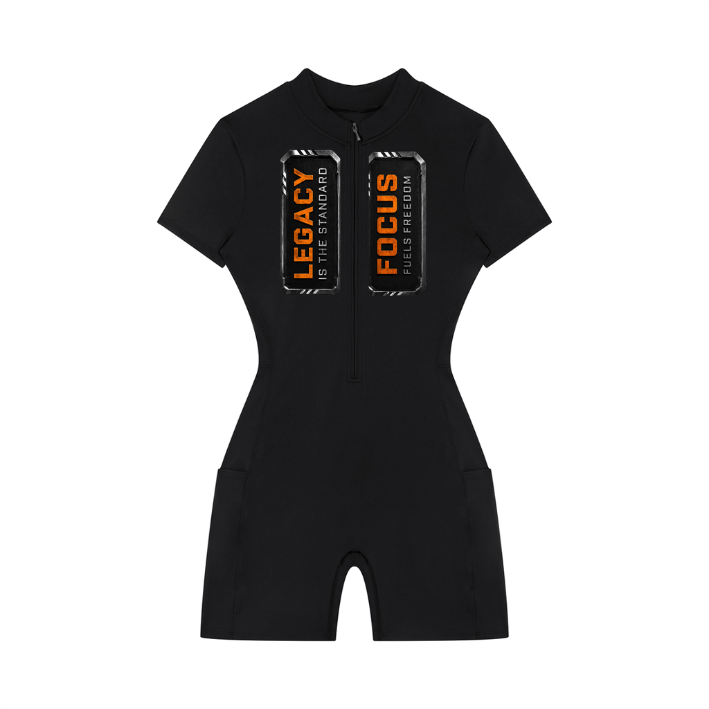 G.O.A.T. Society Women’s Quarter-Zip Short Sleeve Performance Romper
