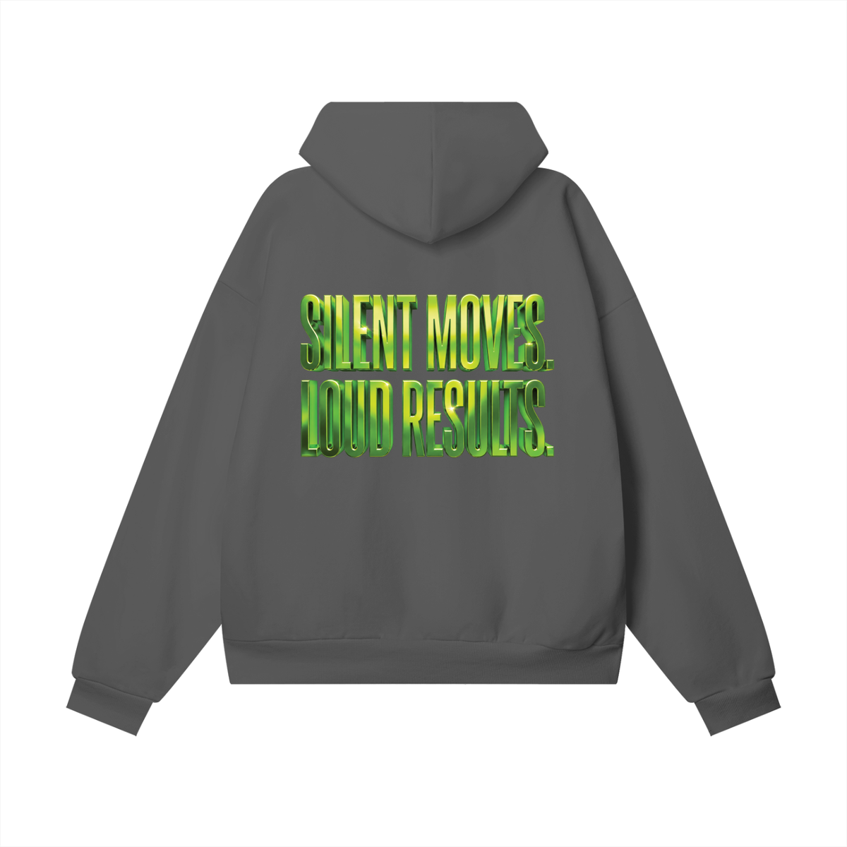 TOBU Silent Moves Loud Results Heavyweight Hidden Pocket Fleece Hoodie