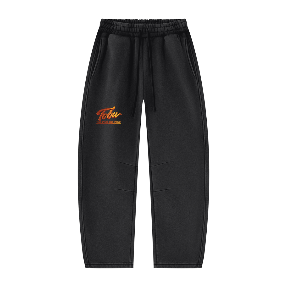 TOBU SILENT MOVES LOUD RESULTS 390 GSM VINTAGE WASH BARREL LEG SWEATPANTS