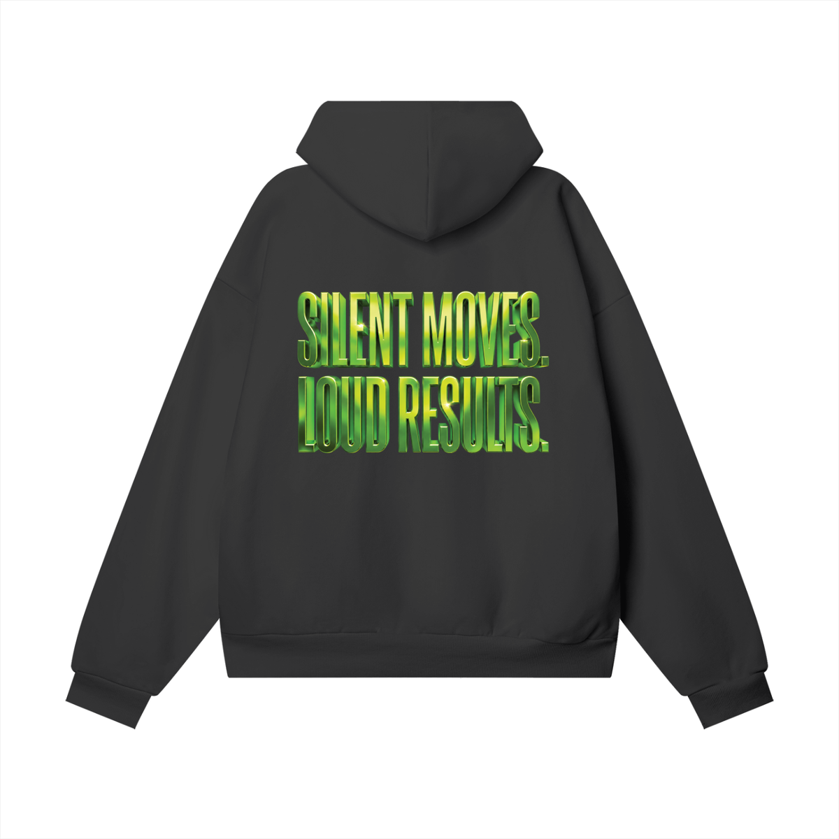 TOBU Silent Moves Loud Results Heavyweight Hidden Pocket Fleece Hoodie