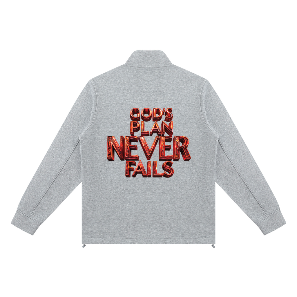 I DON’T NEED A PLAN B 380 GSM UNISEX STAND COLLAR TRACK JACKET