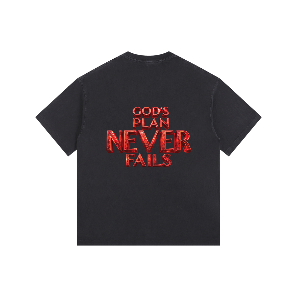 I DON’T NEED A PLAN B LARGER THAN LIFE VINTAGE WASHED OVERSIZED T-SHIRT | 260 GSM COTTON
