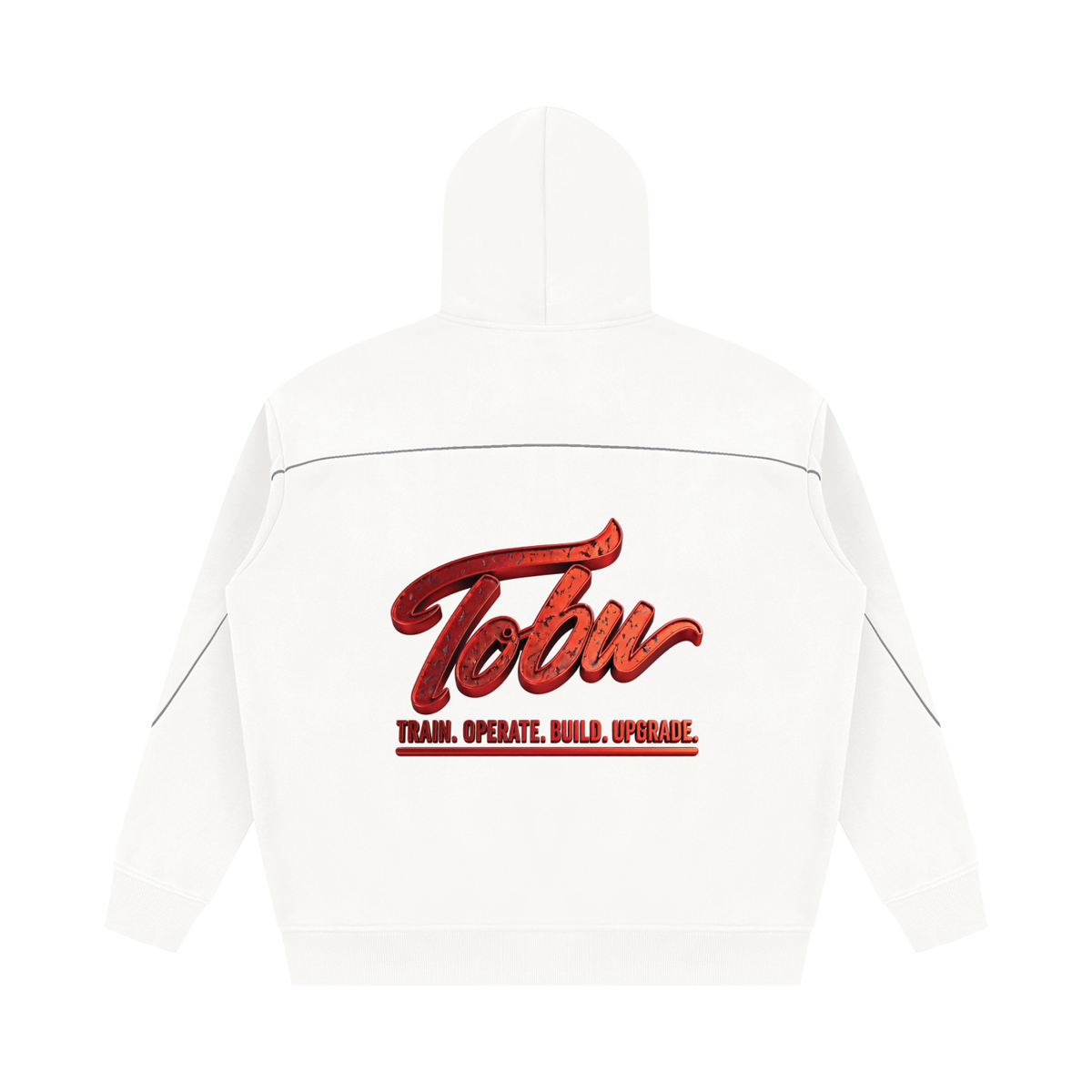 TOBU BUILD WHAT THEY SAID IS IMPOSSIBLE 345 GSM OVERSIZED PIPING FLEECE HOODIE | UNISEX