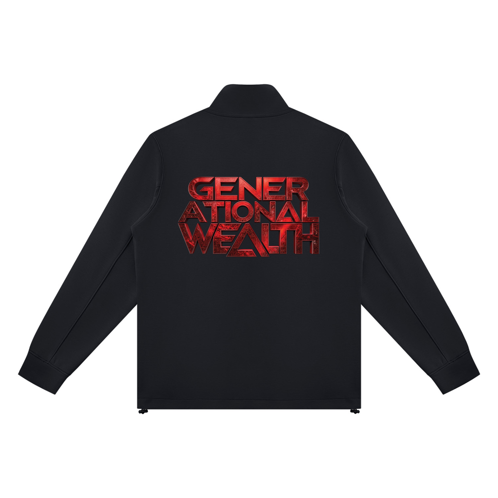 GOAT SOCIETY GENERATIONAL WEALTH 380 GSM STAND COLLAR TRACK JACKET |