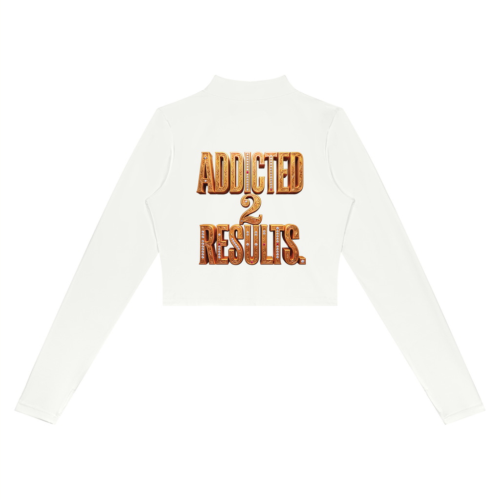 ADDICTED 2 RESULTS WOMEN’S 220 GSM CROPPED YOGA SPORTS JACKET | FULL-ZIP ACTIVEWEAR