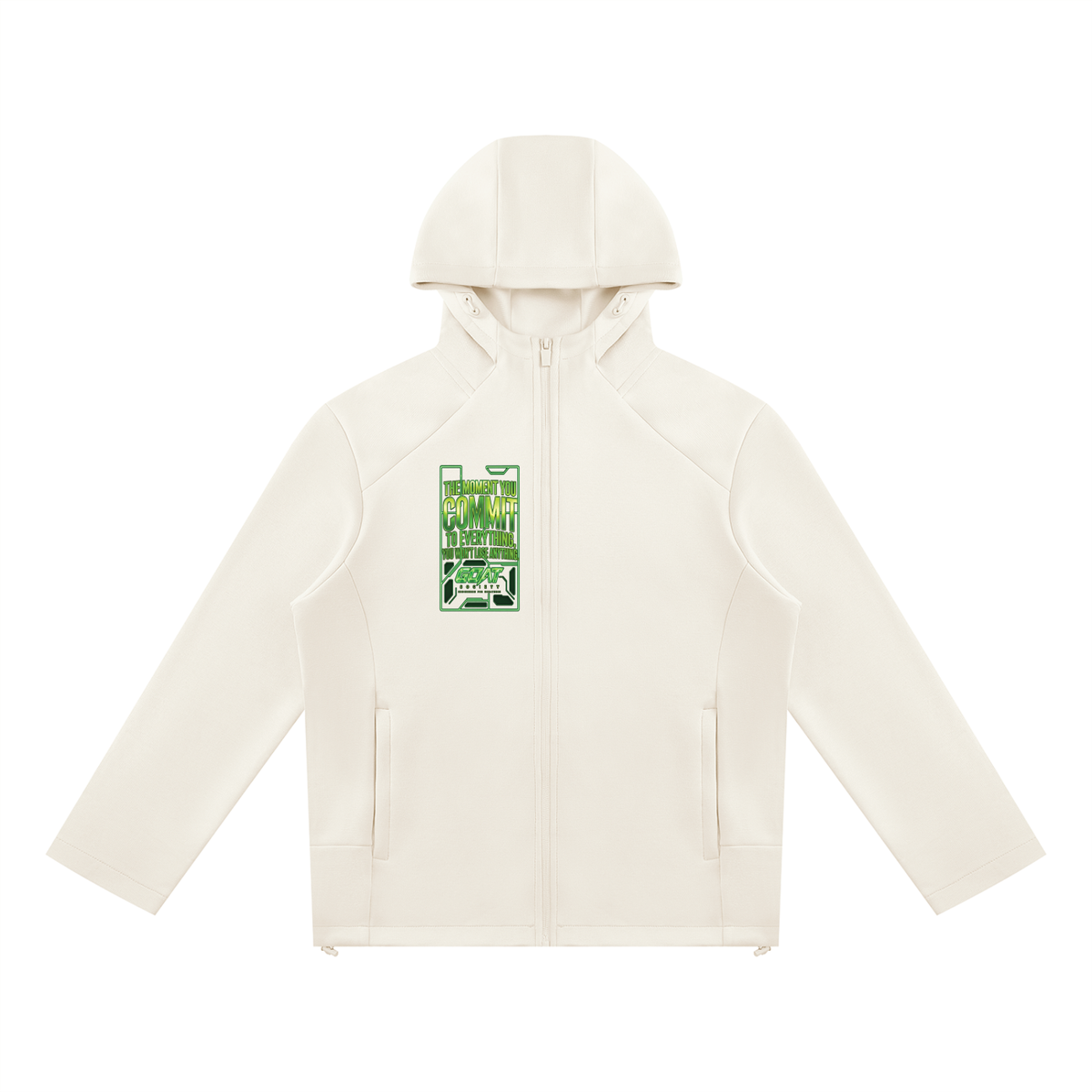 GOAT SOCIETY LASER FOCUSED 380 GSM PANELED FULL ZIP HOODIE | UNISEX PREMIUM