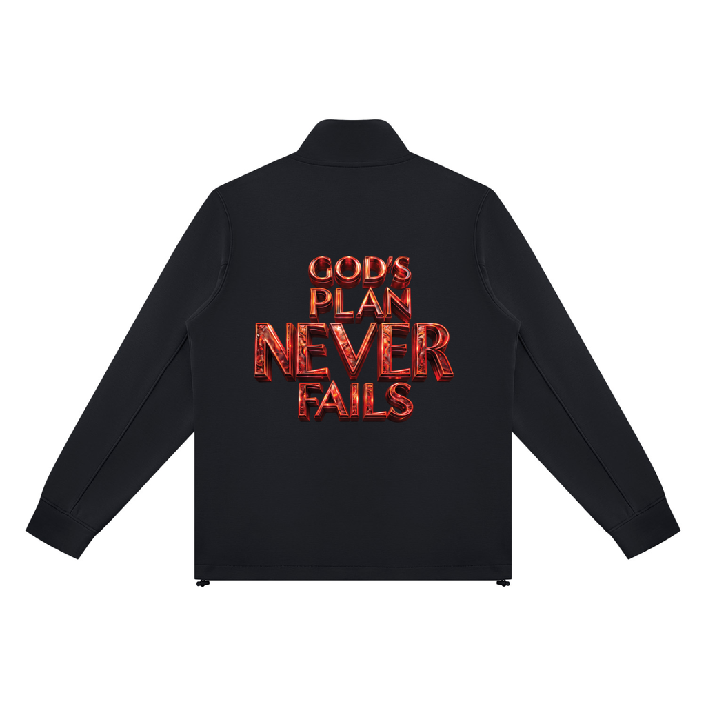 I DON’T NEED A PLAN B 380 GSM UNISEX STAND COLLAR TRACK JACKET
