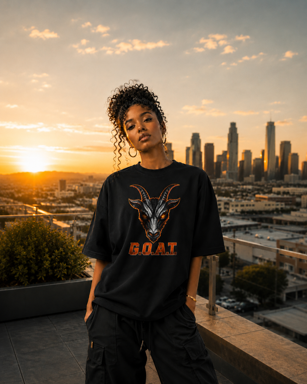 G.O.A.T. Society Heavyweight Drop Shoulder Tee