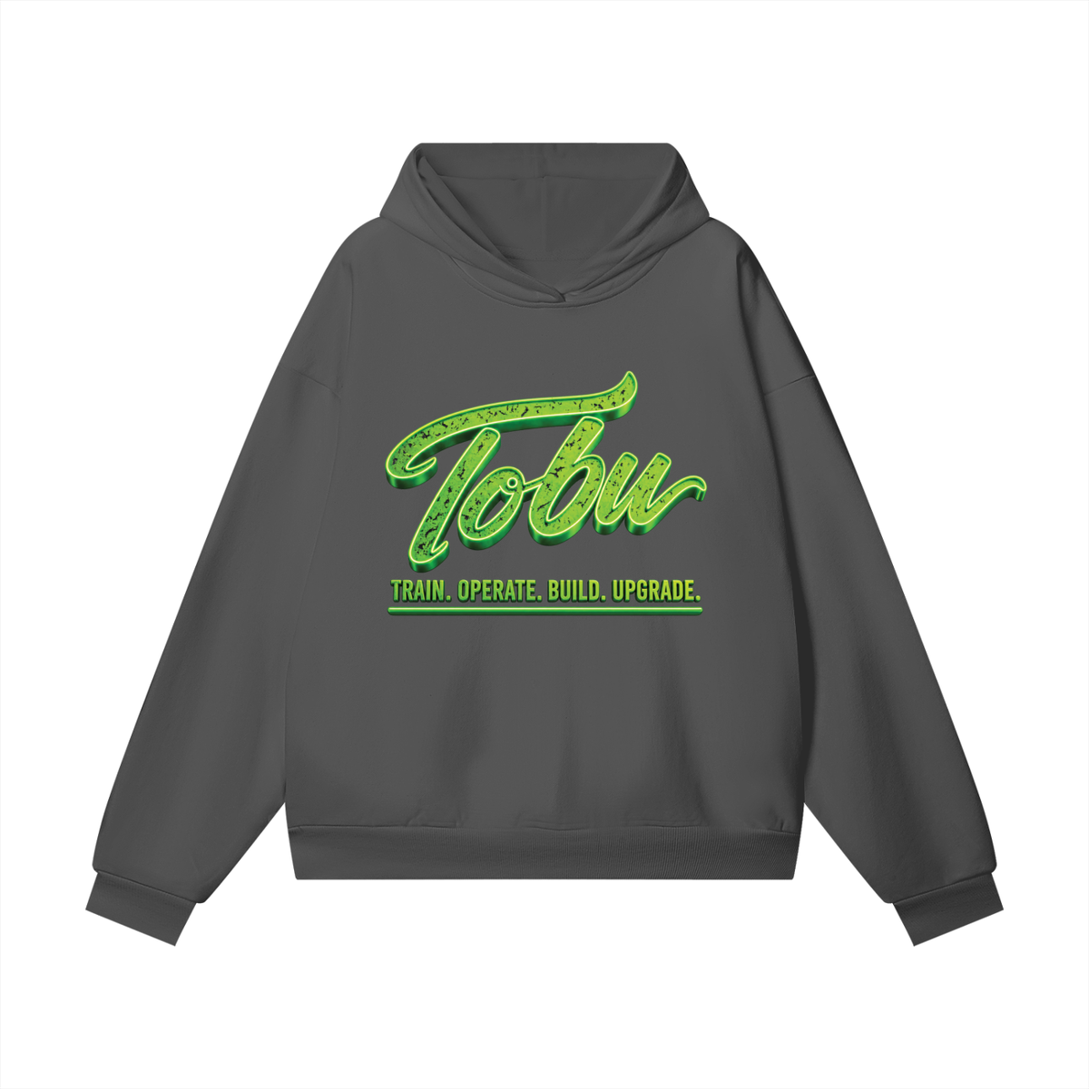 TOBU Silent Moves Loud Results Heavyweight Hidden Pocket Fleece Hoodie