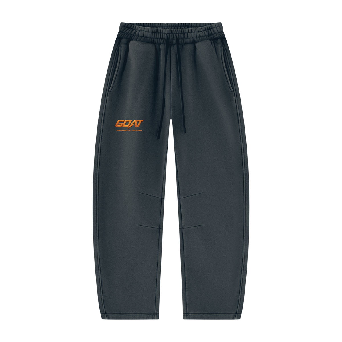 GOAT SOCIETY Work Hard Play Harder Vintage Wash Barrel Leg Fleece Sweatpants