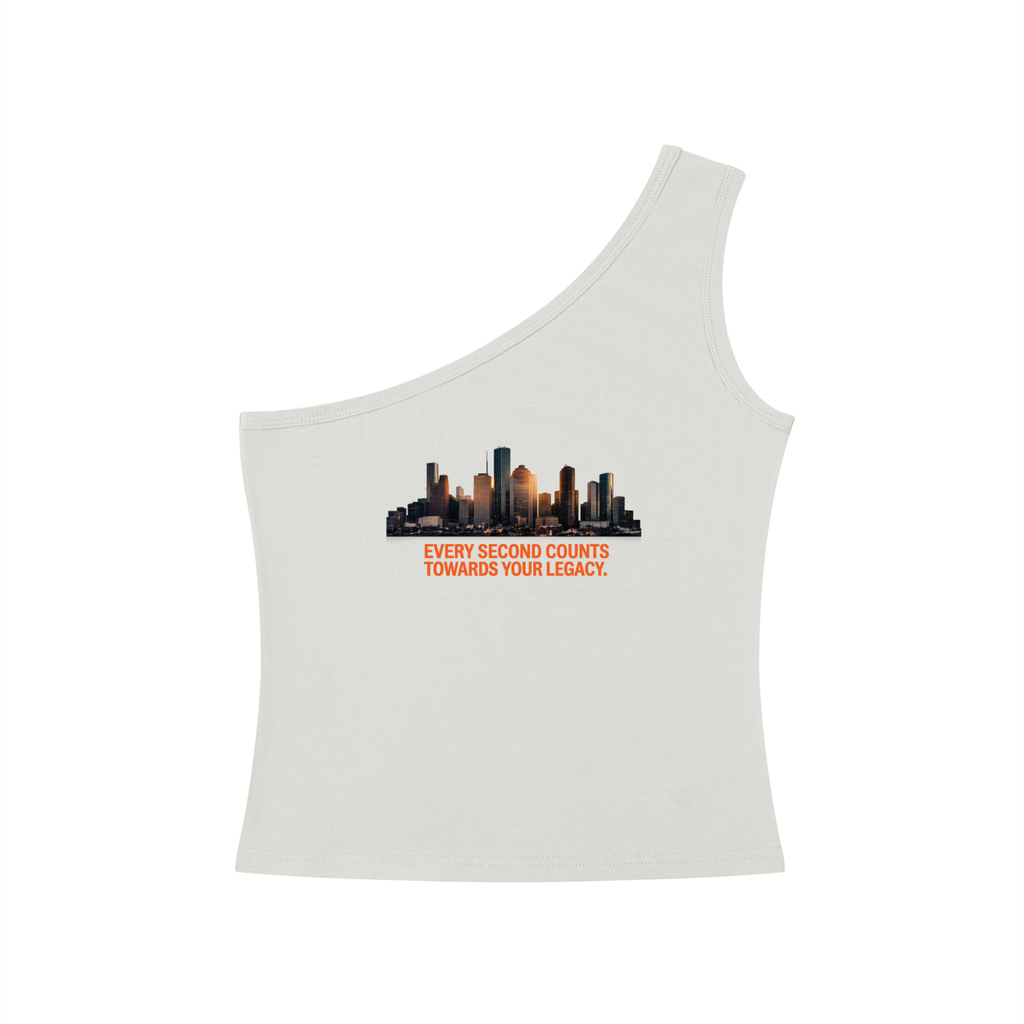 TRU LEGACY | CREATE YOUR LEGACY WOMEN’S ONE-SHOULDER CROP TANK TOP