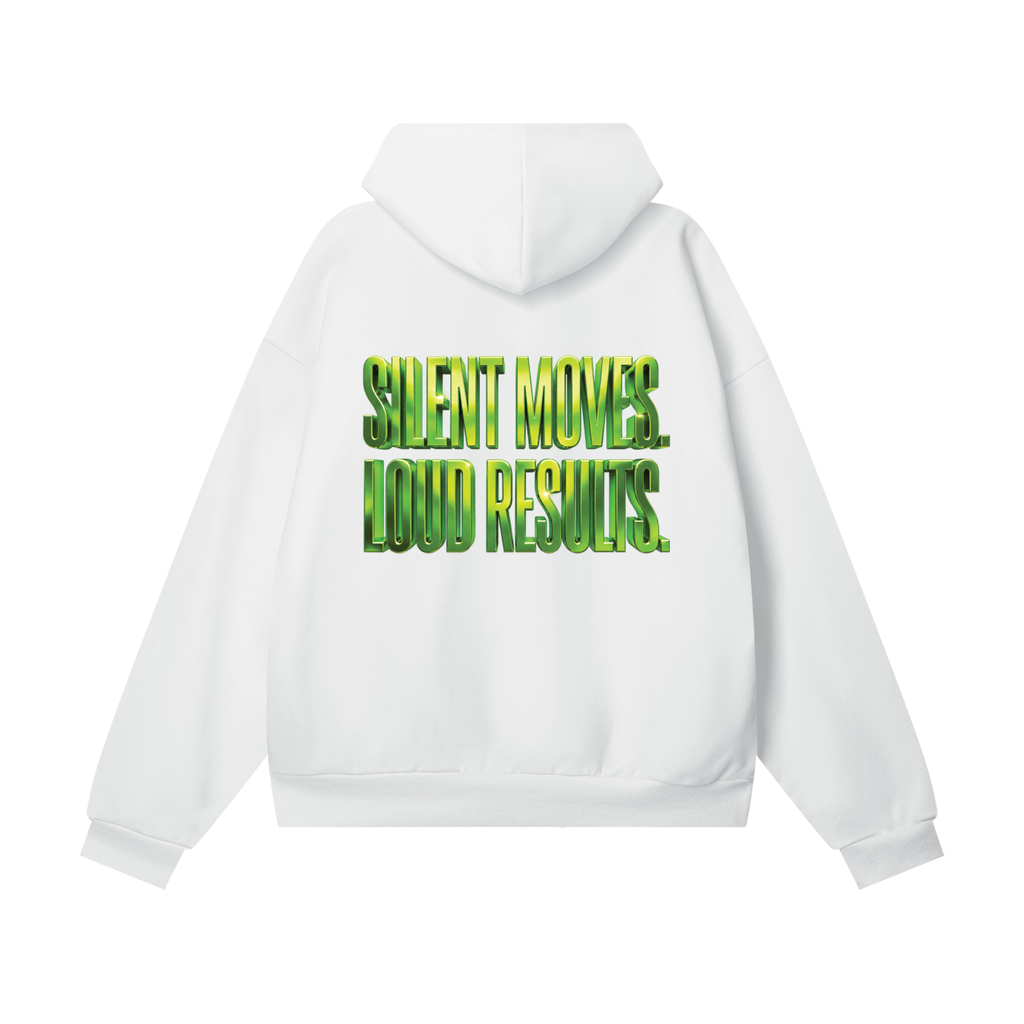 TOBU Silent Moves Loud Results Heavyweight Hidden Pocket Fleece Hoodie