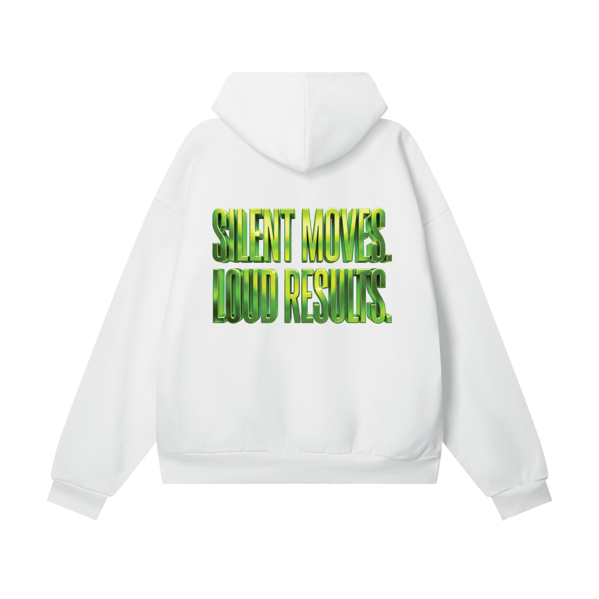 TOBU Silent Moves Loud Results Heavyweight Hidden Pocket Fleece Hoodie