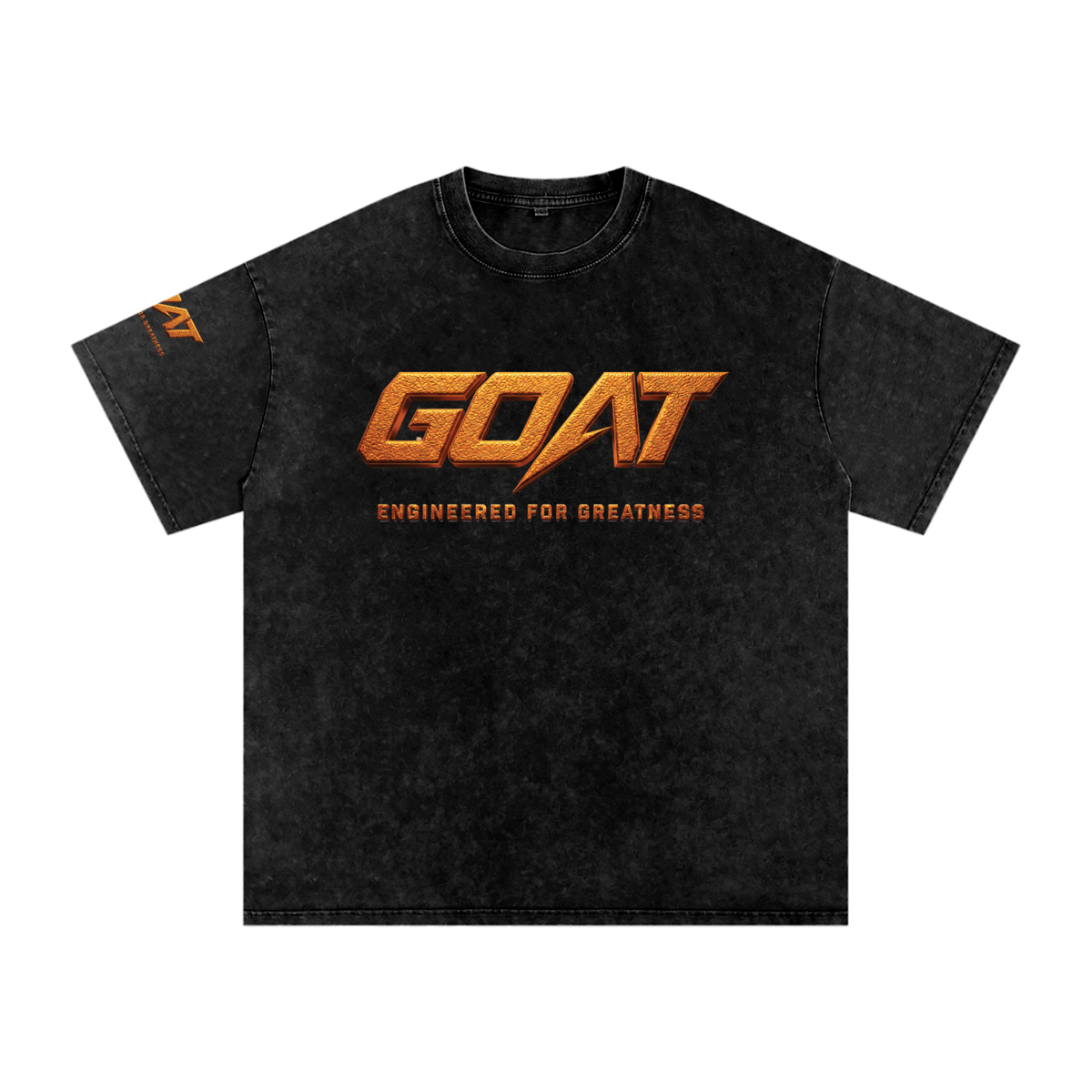 GOAT SOCIETY Championship DNA Snow Washed Oversized Cotton T-Shirt