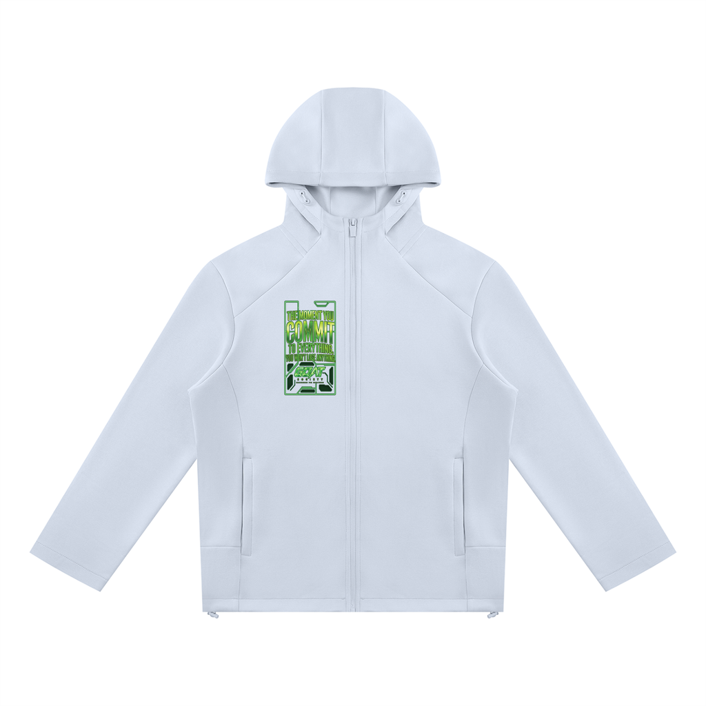 GOAT SOCIETY LASER FOCUSED 380 GSM PANELED FULL ZIP HOODIE | UNISEX PREMIUM