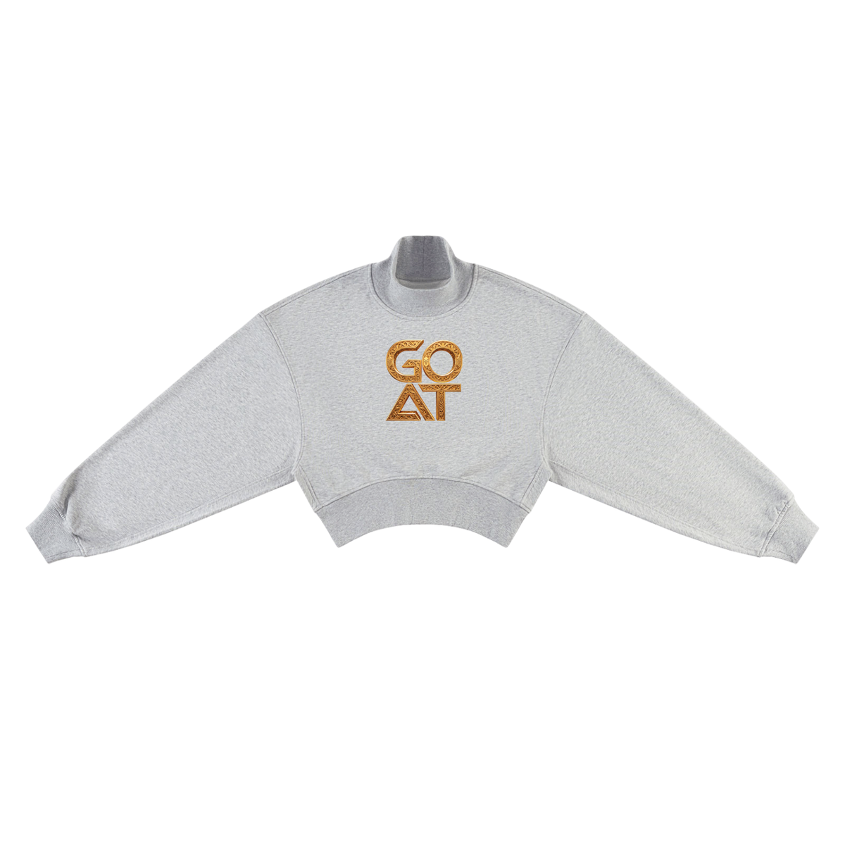 GOAT SOCIETY Netflix and Chill Women’s Cropped Mock Neck Sweatshirt