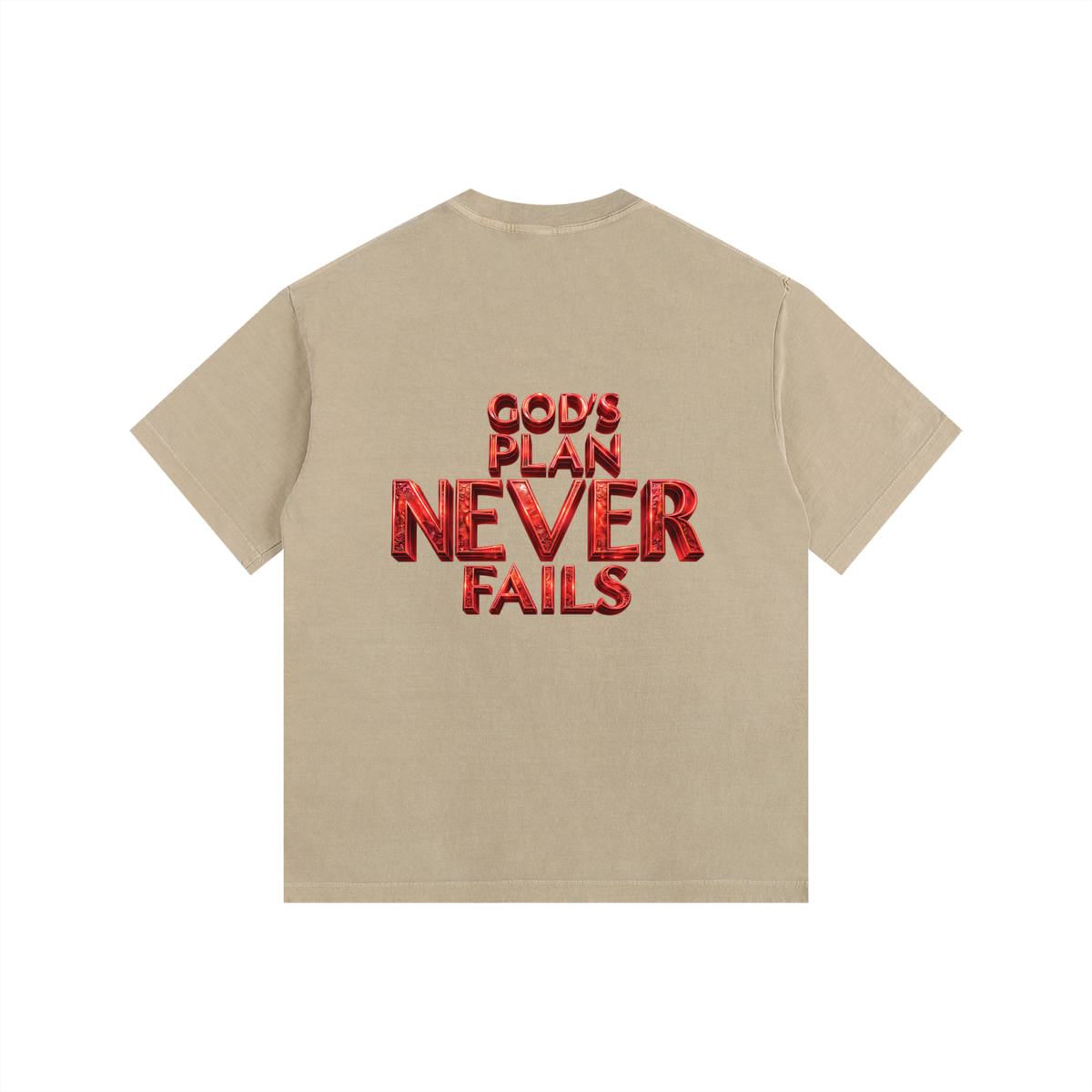 I DON’T NEED A PLAN B LARGER THAN LIFE VINTAGE WASHED OVERSIZED T-SHIRT | 260 GSM COTTON