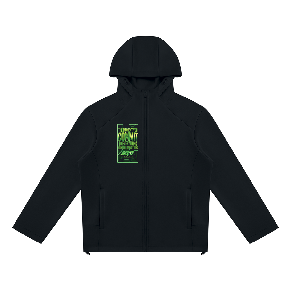GOAT SOCIETY LASER FOCUSED 380 GSM PANELED FULL ZIP HOODIE | UNISEX PREMIUM