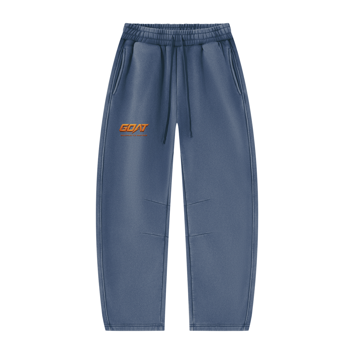 GOAT SOCIETY Work Hard Play Harder Vintage Wash Barrel Leg Fleece Sweatpants