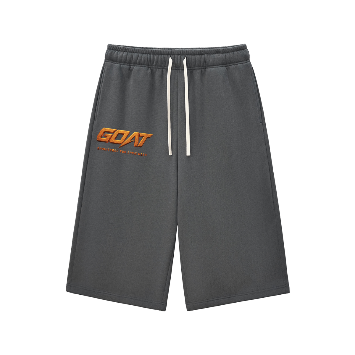 GOAT SOCIETY Hustle and Flow Relaxed Drawstring Three-Quarter Sweatpants