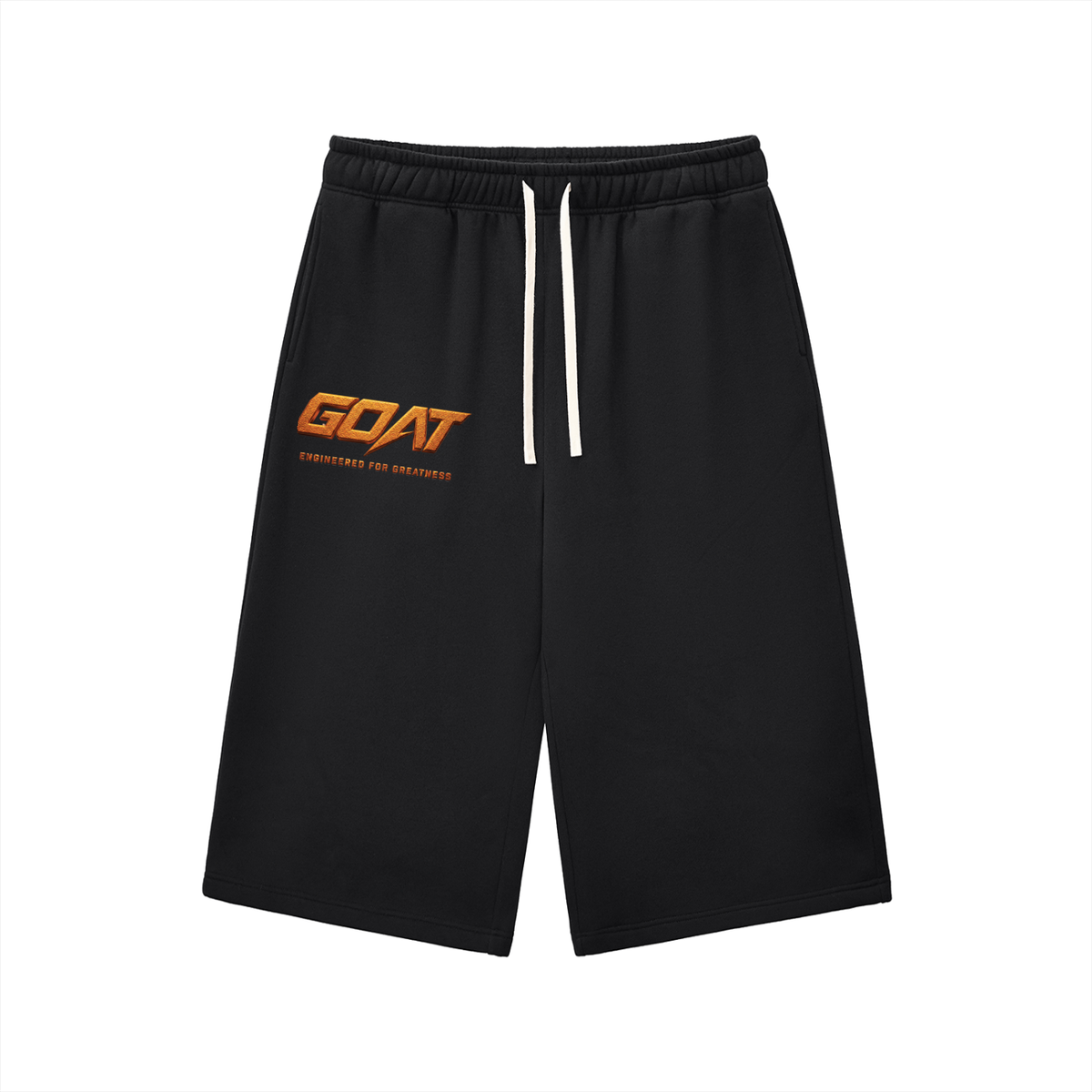 GOAT SOCIETY Hustle and Flow Relaxed Drawstring Three-Quarter Sweatpants