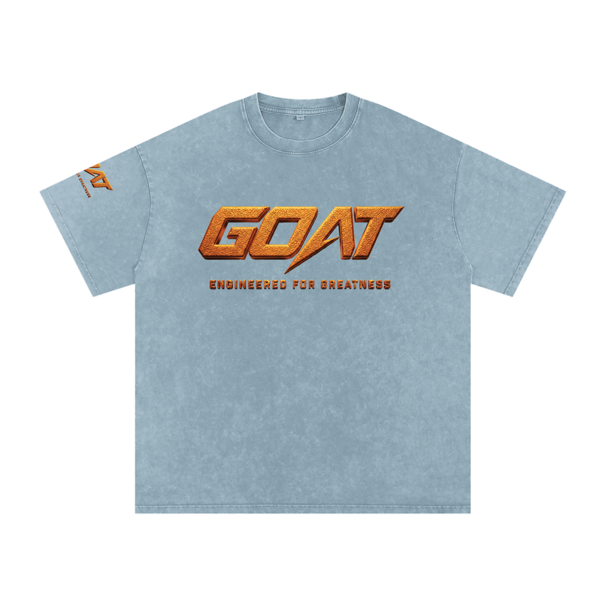 GOAT SOCIETY Championship DNA Snow Washed Oversized Cotton T-Shirt