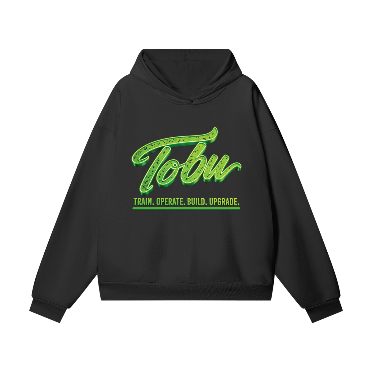 TOBU Silent Moves Loud Results Heavyweight Hidden Pocket Fleece Hoodie