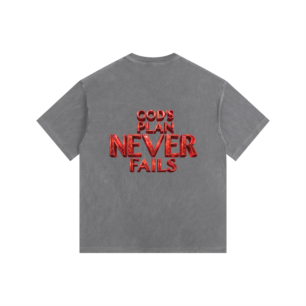 I DON’T NEED A PLAN B LARGER THAN LIFE VINTAGE WASHED OVERSIZED T-SHIRT | 260 GSM COTTON