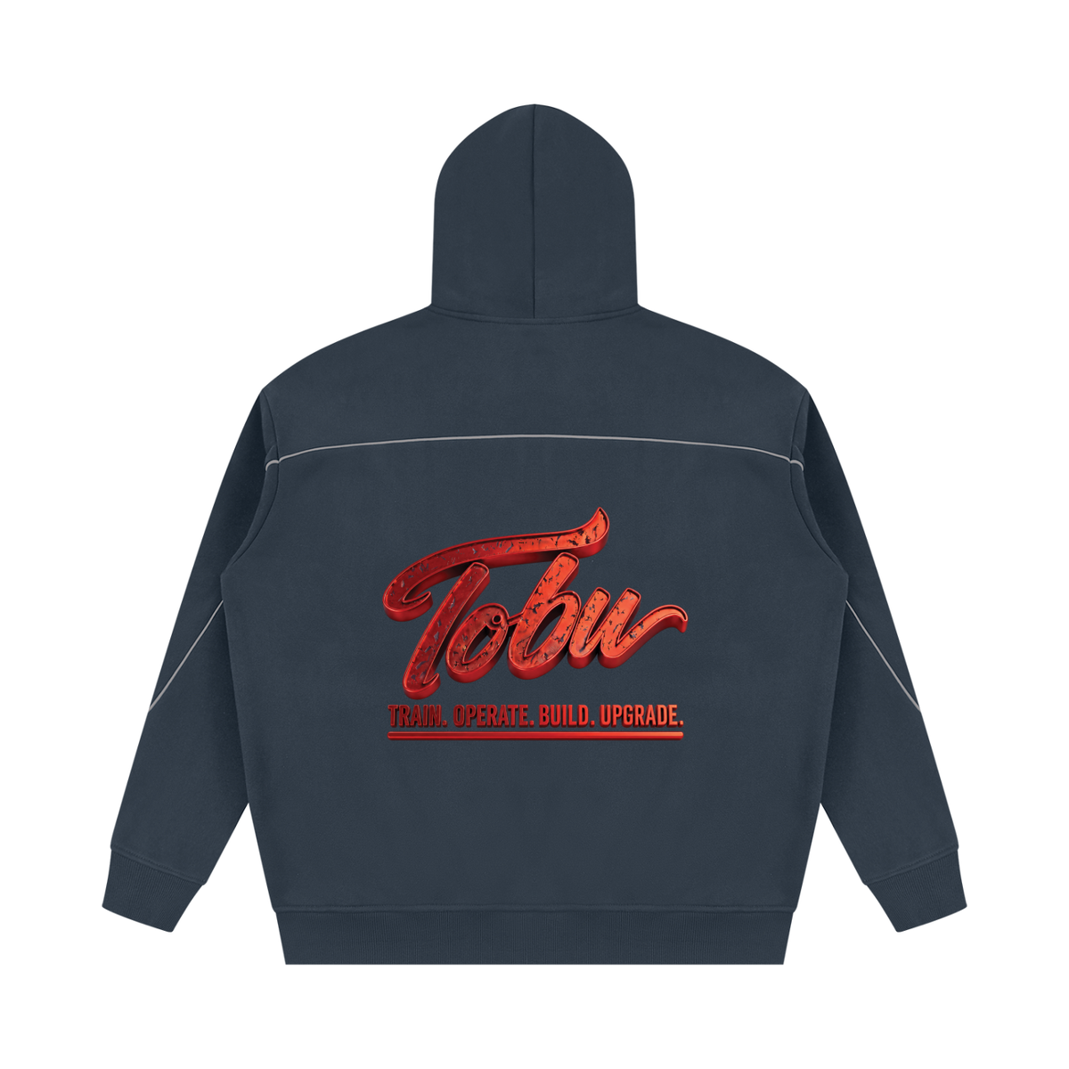 TOBU BUILD WHAT THEY SAID IS IMPOSSIBLE 345 GSM OVERSIZED PIPING FLEECE HOODIE | UNISEX