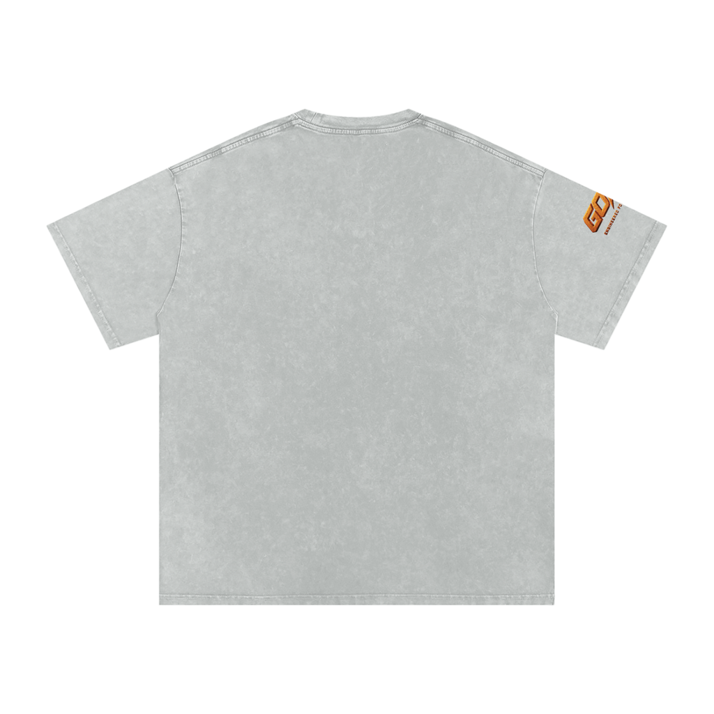 GOAT SOCIETY Championship DNA Snow Washed Oversized Cotton T-Shirt
