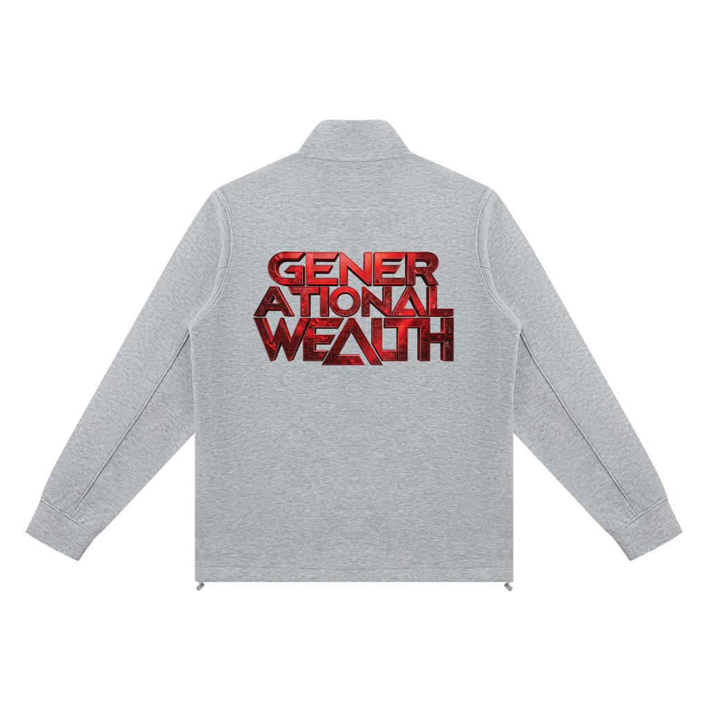 GOAT SOCIETY GENERATIONAL WEALTH 380 GSM STAND COLLAR TRACK JACKET |