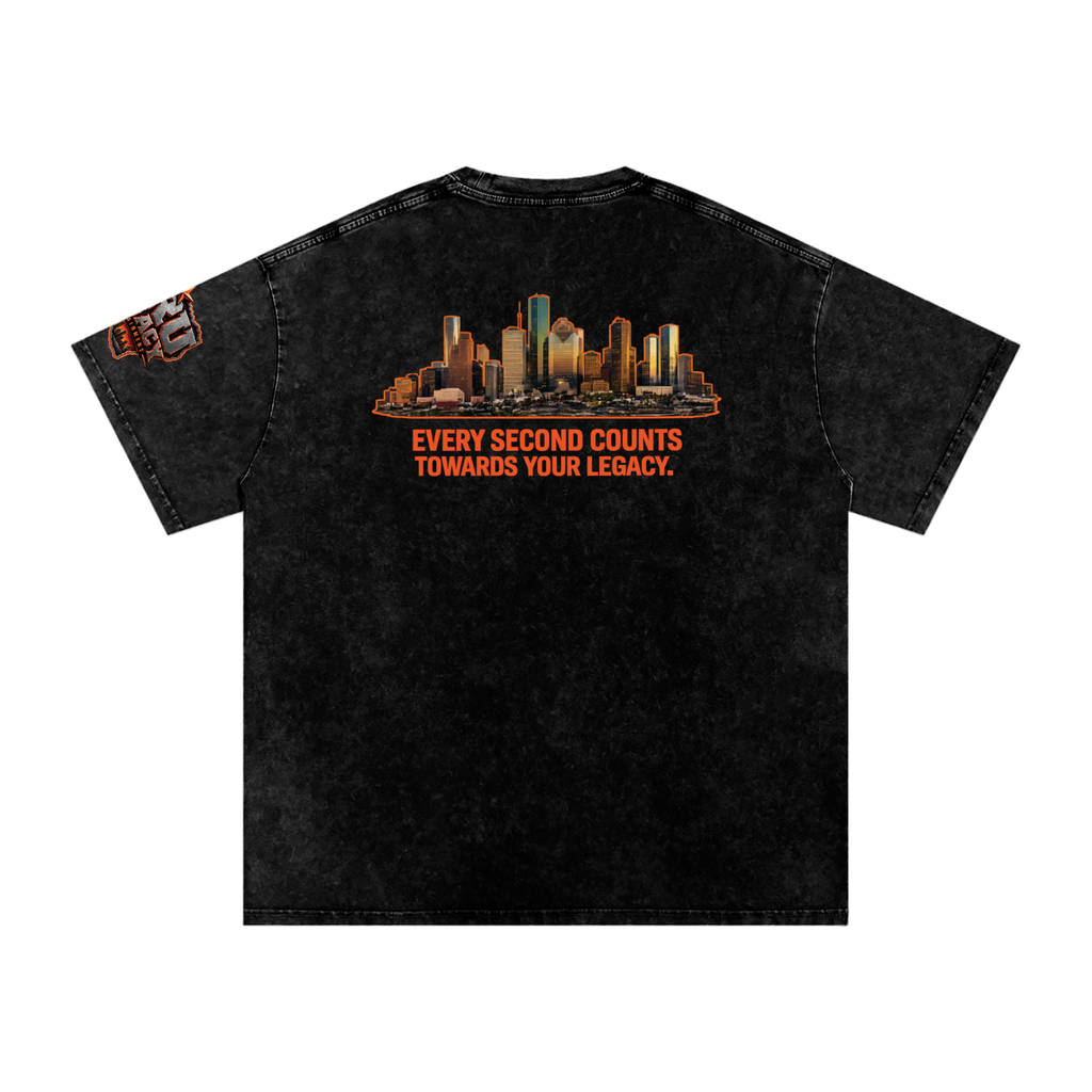 H-TOWN | CREATE YOUR LEGACY 250 GSM PREMIUM SNOW-WHITE HEAVYWEIGHT TEE