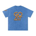 GOAT SOCIETY Greatness Never Sleeps Snow Washed Oversized Cotton T-Shirt