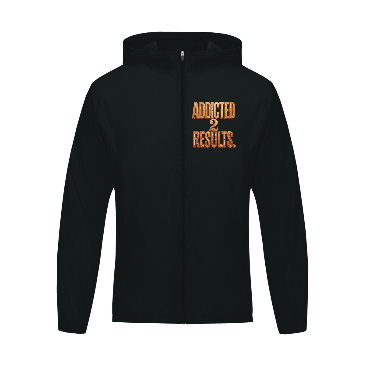 ADDICTED 2 RESULTS 130 GSM HOODED SPORTS JACKET | UNISEX LIGHTWEIGHT PERFORMANCE APPAREL