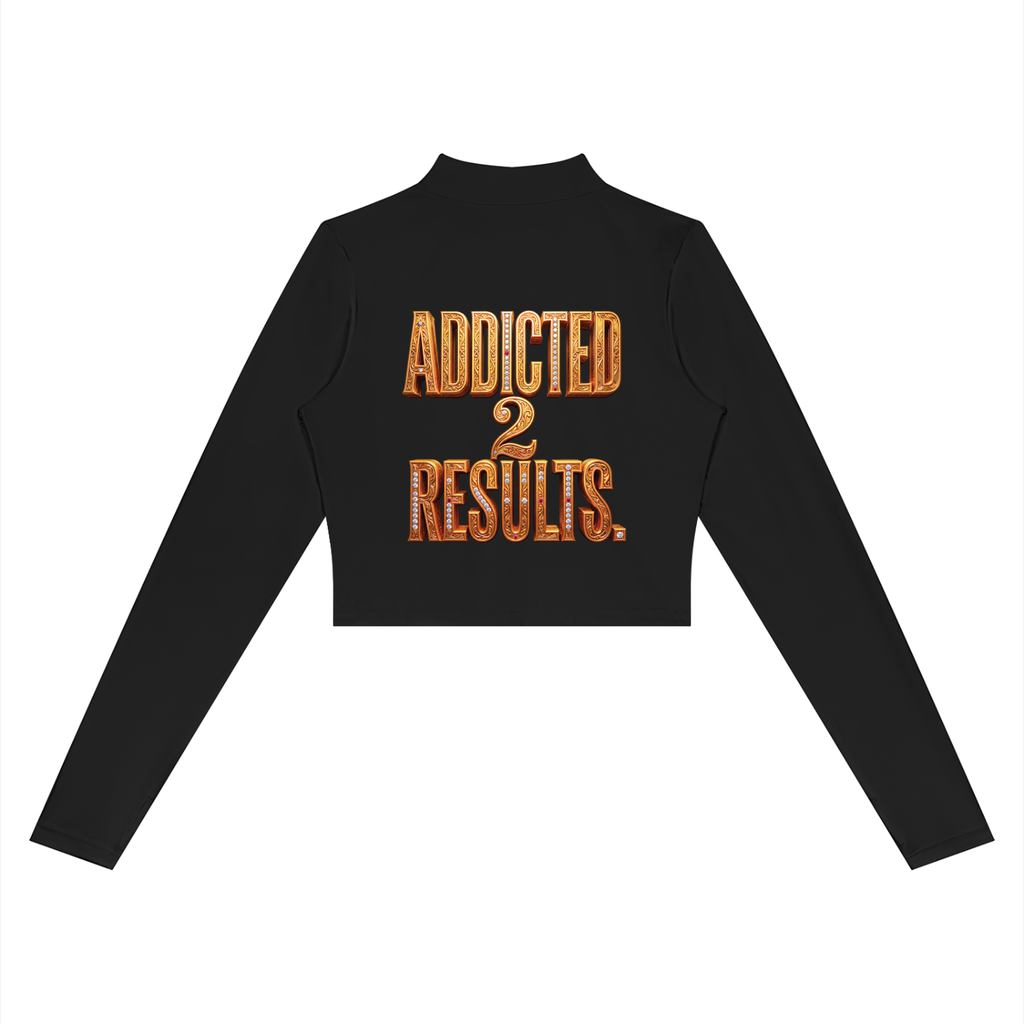 ADDICTED 2 RESULTS WOMEN’S 220 GSM CROPPED YOGA SPORTS JACKET | FULL-ZIP ACTIVEWEAR