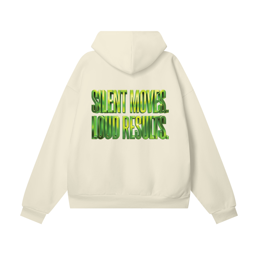 TOBU Silent Moves Loud Results Heavyweight Hidden Pocket Fleece Hoodie