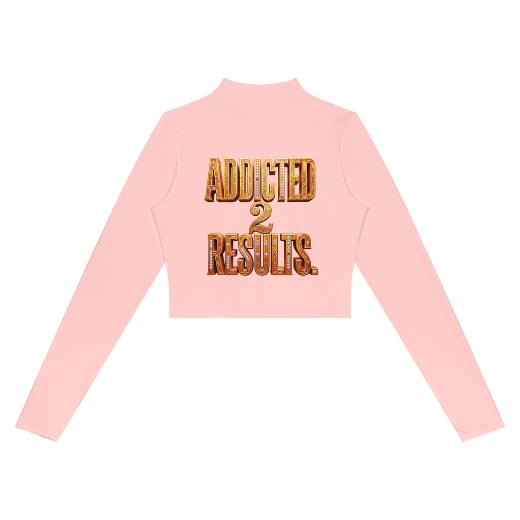 ADDICTED 2 RESULTS WOMEN’S 220 GSM CROPPED YOGA SPORTS JACKET | FULL-ZIP ACTIVEWEAR