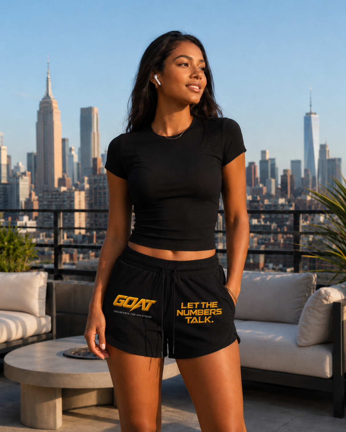 GOAT SOCIETY 420 GSM WOMEN’S HEAVYWEIGHT DRAWSTRING SHORTS