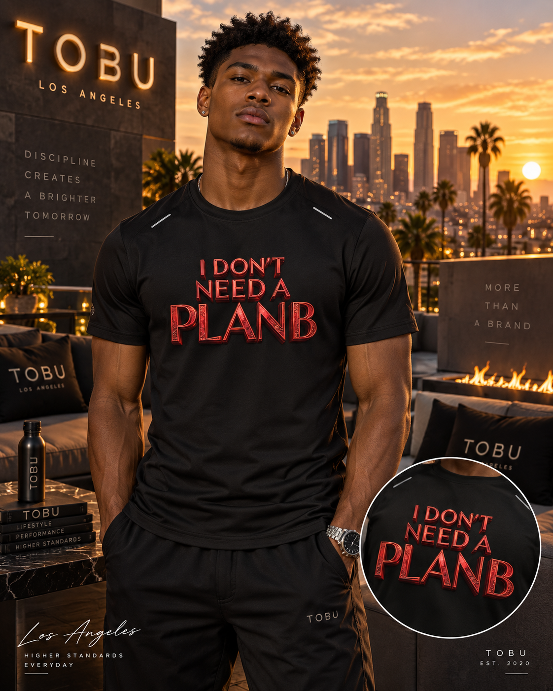 I Don’t Need a Plan B Men’s High-Performance T-Shirt
