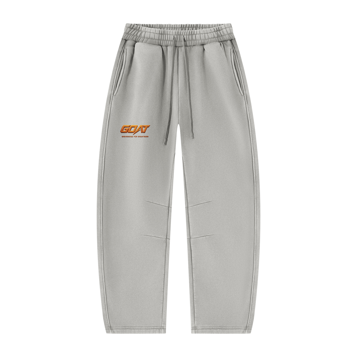 GOAT SOCIETY Work Hard Play Harder Vintage Wash Barrel Leg Fleece Sweatpants